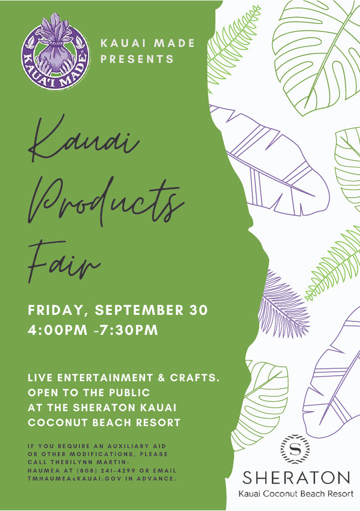 Kauai Made presents Kauai Products Fair »» Kauai Festivals & Events