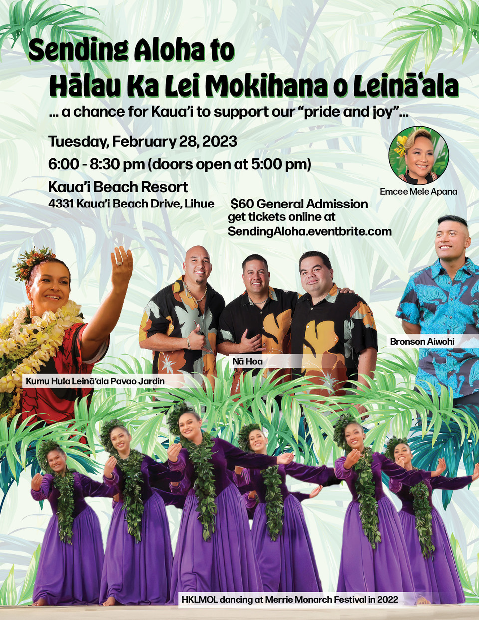 E Kanikapila Kakou 2023, Tuesday, February 28: “Sending Aloha to