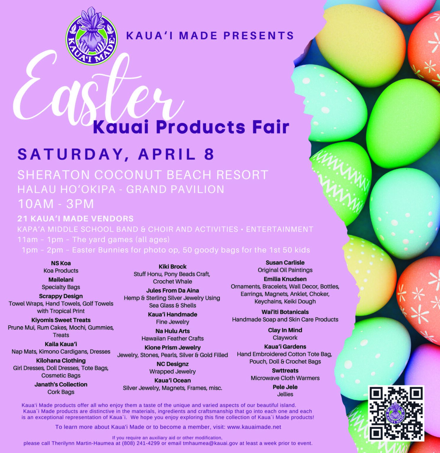Kauai Made Easter Craft Fair »» Kauai Festivals & Events