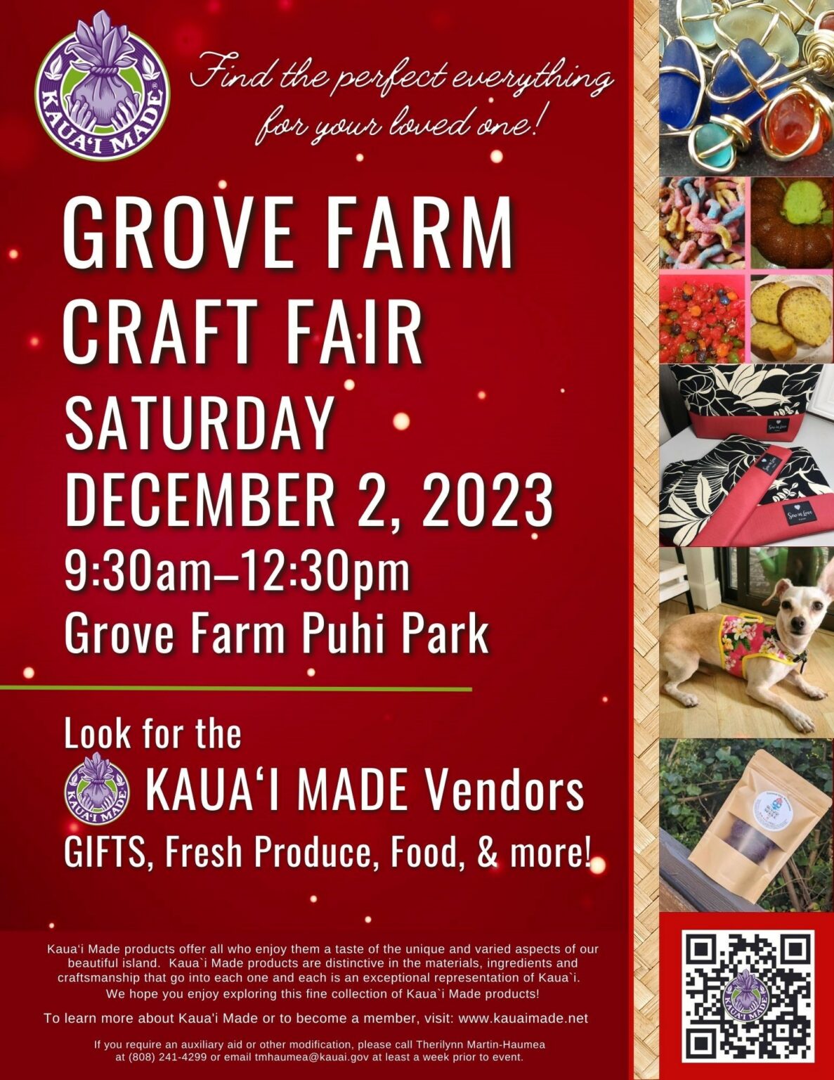 Grove Farm Craft Fair »» Kauai Festivals & Events