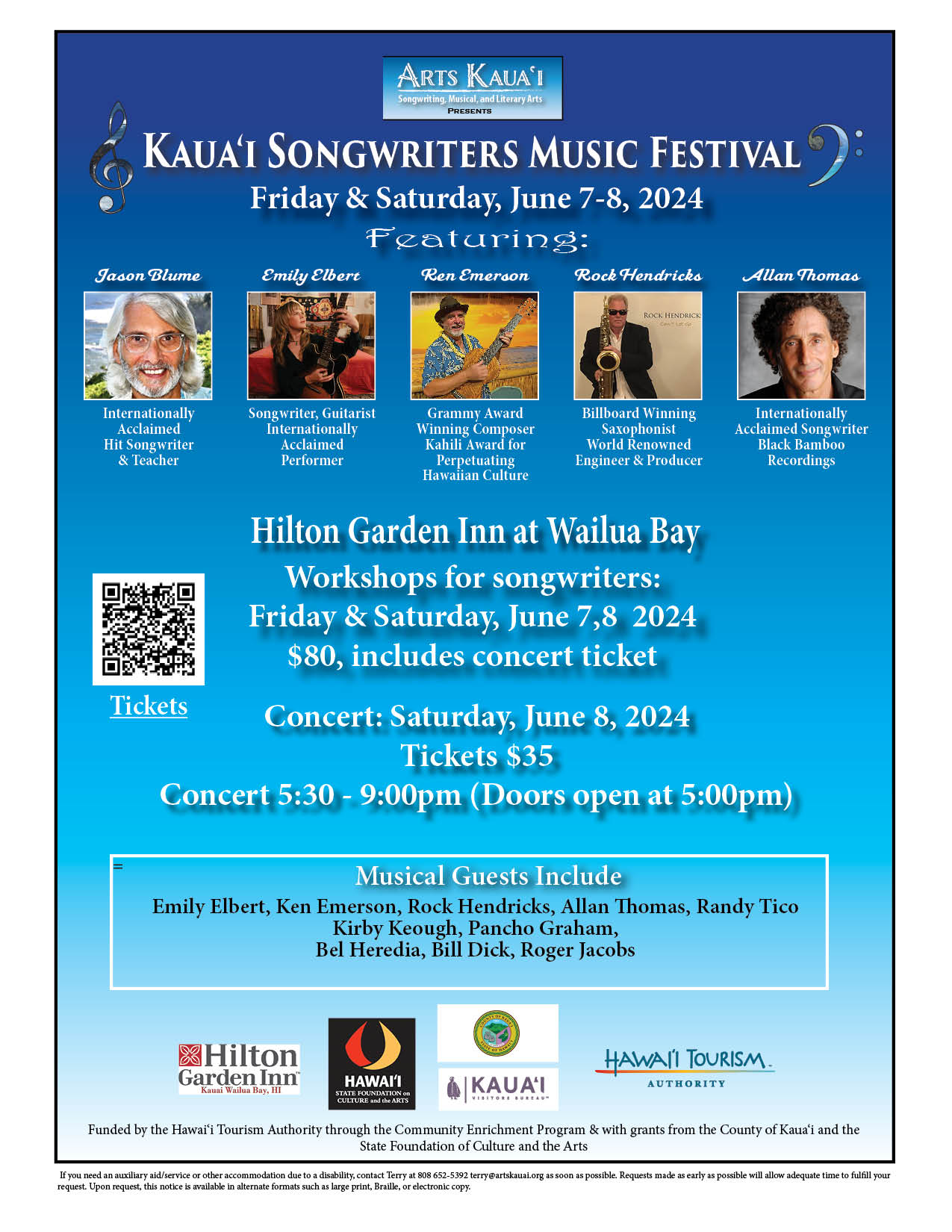 Kaua‘i Songwriters Music Festival 2024 »» Kauai Festivals & Events