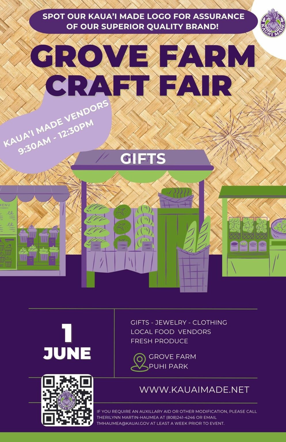 Kaua'i Made at Grove Farm Craft Fair »» Kauai Festivals & Events